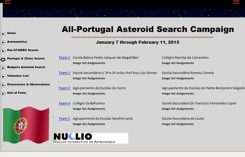 Portugal Asteroid Search Campaign